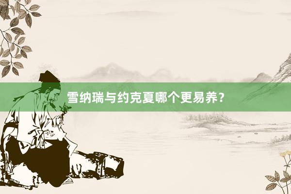 雪纳瑞与约克夏哪个更易养?